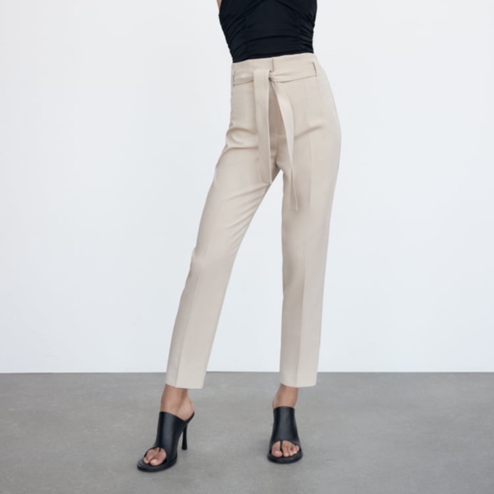 Zara High waisted Trousers with Belt